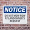 Signmission Do Not Mow Row At Landowner'S Request, 10 in W x Rectangle, Plastic OS-2PACK-NS-P-710-L-11311 - alternate 4